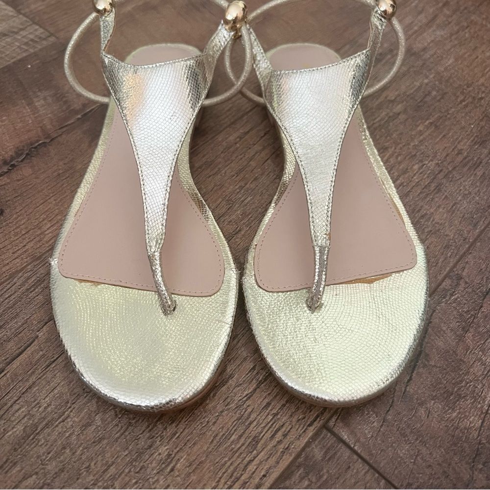ALDO Erarenia Gold Sandal adjustable Sling style - Picture 10 of 13